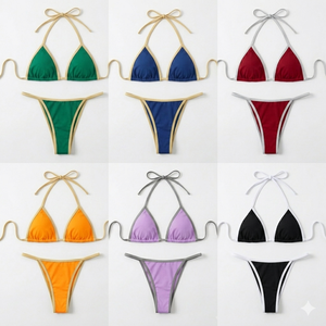 Ensemble de bikinis pour femmes en gros, sur mesure, respirant, écologique, séchage rapide, tissu de haute qualité, service OEM - Product Image 1