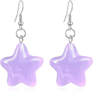 Pendientes de Resina Pulida Hechos a Mano para Mujer con Diseño de Modelo, Accesorios de Moda Navideños - Product Image 1