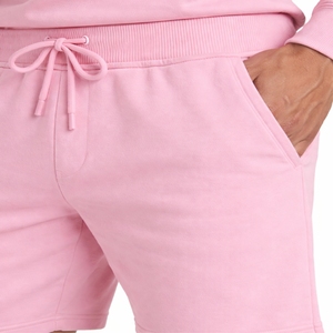 Ensemble sweat-shirt et short pour homme, couleur unie, col rond, ensemble décontracté deux pièces, tenue de sport confortable, ensemble personnalisé - Product Image 5