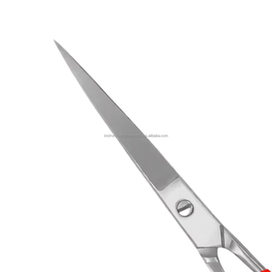 Kit de ciseaux de coiffure professionnels à manche rouge en acier inoxydable, ciseaux de coupe et d'éclaircissement pour barbier, vente en gros OEM - Product Image 4