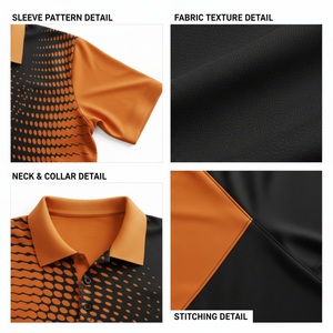 Camisa de golf de alta calidad para hombre, manga corta, corte ajustado, polos deportivos para trabajo y golf, camisas de golf personalizadas con bolsillos. - Product Image 6