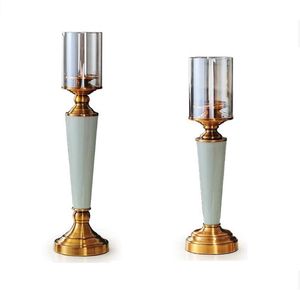 Portavelas de Cristal Dorado KRAFT WORLD con Base de Mármol en Capas, Hecho a Mano, Ecológico, para Bodas y Eventos - Product Image 3