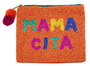 Classic Multiple Cash Money Coin Purse Bead Bag Clutch with Mixed Colors Embroidery - Product Image 3
