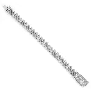 Indian Manufactured Luxury Iced Out Moissanite Diamond Hip Hop <b>Bracelet</b> 925 <b>Silver</b> Jewelry for <b>Men</b> Fashion Gifting for Sale - Product Image 3
