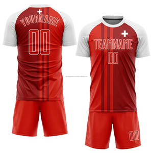Maillot de football personnalisé léger en sublimation 100 % polyester, uniforme d'équipe de football court pour toutes les saisons - Product Image 2