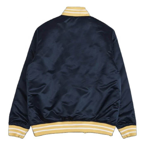 Wholesale Blank Custom Logo Baseball Baseball-collar <b>Bomber</b> Ribbed Hem Satin Shell <b>Varsity</b> <b>Jacket</b> For <b>Men's</b> <b>Jackets</b> - Product Image 3
