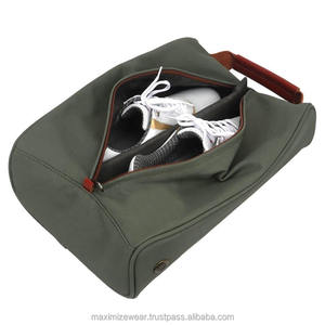 Custom Logo Canvas <b>Golf</b> Shoe Bag Zipper Shoe Organizer Portable Travel Carry Bag for Golfers - Product Image 2