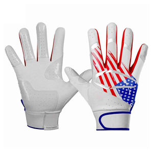 Guantes de Bateo de Cuero Blanco Unisex para Adultos, Acolchados, con Cierre de Velcro, Diseño Personalizado para Entrenamiento (Mano Izquierda) - Product Image 6
