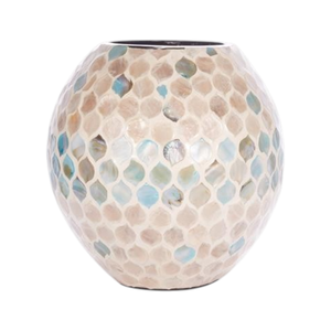 Decorative Mother of Pearl <b>Mosaic</b> <b>Vase</b> with Premium Handmade Craftsmanship for Home Interior - Product Image 2