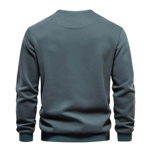Sudadera de punto para hombre con cuello redondo, color sólido, con bolsillo con cremallera, corte regular, ropa informal de otoño, sudaderas para hombre en oferta. - Product Image 5