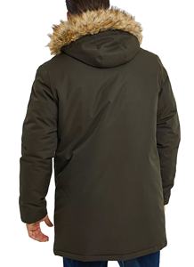 Parkas d'hiver en gros, manteaux longs épais pour l'extérieur, parkas respirants grande taille pour hommes avec capuche en fourrure - Product Image 6