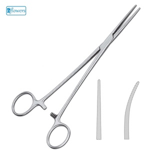 Pinces hémostatiques Bengolea 6 fleurs droites ou courbées, instrument de chirurgie générale, certifiées CE ISO13485, pince chirurgicale manuelle - Product Image 1