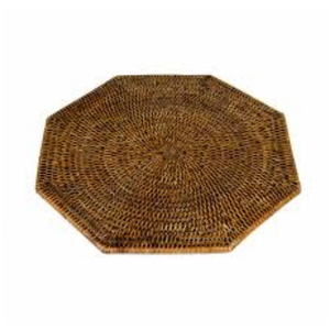 Elite Rattan Table Mat Hand-Made Round <b>Placemat</b> for Sophisticated Dining Decor Professional Grade Woven Mat - Product Image 2