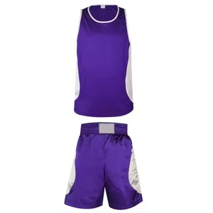 Uniforme de Boxeo Personalizado de Marca Privada, Conjunto de 2 Piezas, Transpirable, Duradero, Ligero, de Secado Rápido, Poliéster, Logotipo OEM, Unisex, en Existencia - Product Image 1