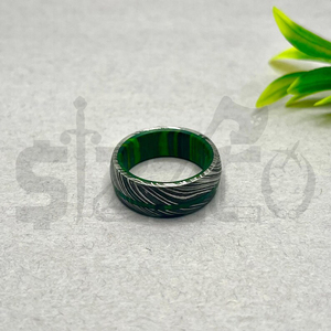 Hot Selling Handmade Wood Damascus Steel <b>Ring</b> for <b>Men</b> Women Wedding Band Fashion Party <b>Ring</b> Custom Latest Design OEM Supplier - Product Image 2