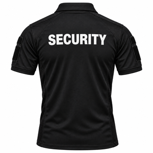 Polo de sécurité pour hommes en gros, à manches courtes, respirant, uniforme de travail, chemise personnalisée pour agents de sécurité masculins - Product Image 2