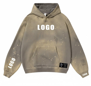 เสื้อฮู้ดโอเวอร์ไซส์ทรงครอป สีพื้น ผ้าฝ้ายเฟรนช์เทอร์รี่ สวมใส่สบายๆ สำหรับฤดูใบไม้ร่วง มีกระเป๋า ดีไซน์เรียบง่าย ทรงปกติ ใส่ได้ทั้งชายและหญิง - Product Image 2