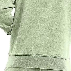 Sudadera con Capucha para Hombre, Lavado Ácido, Corte Regular, Color Sólido, Invierno, Casual, Forro Polar, Algodón Grueso, Transpirable - Product Image 3