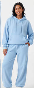 Survêtement décontracté pour femmes, coupe ample, avec capuche, 100% polyester polaire, longueur intégrale, style oversize - Product Image 6