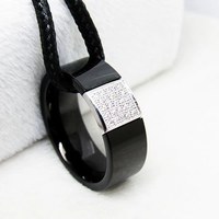 Bague en carbure de tungstène noir avec zircone pavée et incrustation en argent, alliance de 8 mm pour homme, bijoux de luxe en gros