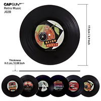 Benutzer definiertes Logo Grafik etikett Moderne 7 'Vinyl-Plattentischmatten 6PCS