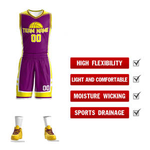 Uniforme de basket-ball personnalisé avec logo, de haute qualité, en polyester léger, meilleur design, uniforme de basket-ball pour les sports de plein air - Product Image 2