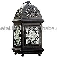 Personalización colgante linterna de Metal Vintage jardín linterna de hierro con vidrio para boda interior sala de estar jardín - Product Image 4