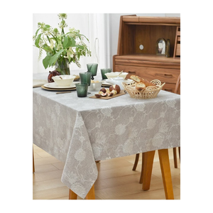 Classic Embroidered Floral Lace Embroidered Disposable <b>Waterproof</b> Dining <b>Table</b> Cloth Cotton 60x90 Inch Durable Washable ISO 9001 - Product Image 4