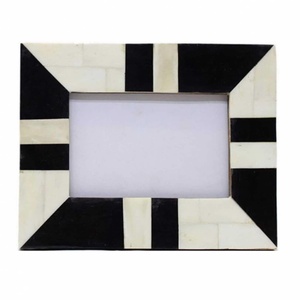 Handmade Bone Inlay Vertical Classical <b>Photo</b> <b>Frame</b> Tabletop Wall Mount <b>Black</b> Beige Home Decor Lightweight Elegant Modern Full - Product Image 5