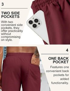 Shorts chino pour homme, tissés, taille mi-haute, anti-humidité, décontractés, pour l'été, extensibles, avec logo sur le devant, fermeture boutonnée, pour le golf - Product Image 2