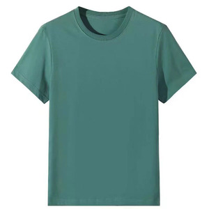 Oem Customized Blank Front Mens Summer Ice Silk Cotton Short Sleeve Solid Color Casual Cool <b>Quick</b> Dry Eco-Friendly Breathable - Product Image 4