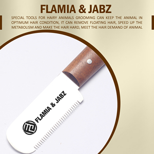 หวีสแตนเลสสำหรับสุนัข Flamia & Jabz ด้ามไม้พะยูง ดีไซน์คลาสสิก ใช้งานสะดวกสำหรับสุนัข - Product Image 4
