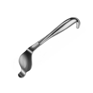 Élévateur chirurgical orthopédique à levier courbé en acier inoxydable, longueur 240 mm, pointe arrondie 9,12 mm, largeur de mâchoire 25 mm, 65 mm - Product Image 6