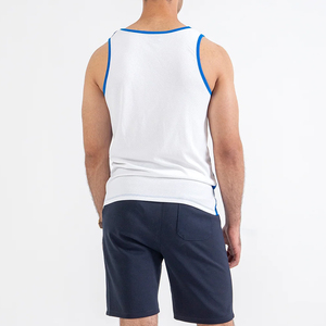 Camiseta sin mangas deportiva informal para hombre, transpirable, absorbente de sudor, lisa, sin mangas, de punto hueco, para deportes. - Product Image 5