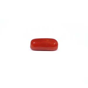 Natural Red Coral Oval Cabochon 3.42 Carat Loose Gemstone 4mm Certified Wholesale - Product Image 3
