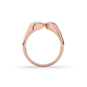 แหวนเพชรทรงลูกแพร์เจียระไนบริลเลียนท์ 0.80 กะรัต เพชรเลี้ยงในห้องปฏิบัติการ ทอง 14K น้ำหนักเบา ดีไซน์ทันสมัย สำหรับงานแต่งงาน รับรองโดย IGI - Product Image 2