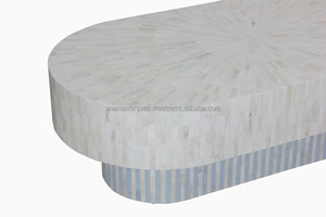 Luxury Eco-Friendly Polished Bone Inlay <b>Coffee</b> <b>Table</b> Designer Handmade - Product Image 4