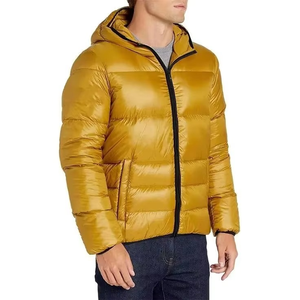 Custom Unisex Reflective Sustainable Zippered Sporty <b>Quilted</b> Hooded <b>Jacket</b> Casual Waterproof Breathable Autumn <b>Pattern</b> - Product Image 2