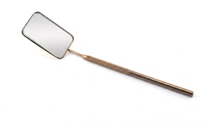 Espejo Cosmético Cuadrado de Bronce con Aumento 3X, Marco Metálico, Espejo de Maquillaje de Escritorio, Acabado de una Sola Cara - Product Image 2