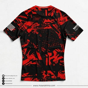 Premium Rashguard Dark <b>Aesthetic</b> Custom Sublimated Short Sleeve Gym Training BJJ MMA Boxing Compression <b>Tops</b> By Mawra MMA - Product Image 4
