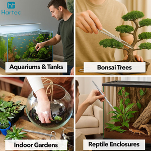 Juego de Herramientas de Acuarios de Acero Inoxidable Duradero, Tijeras para Plantas Acuáticas, Pinzas Curvas, Espátula para Sustrato - Product Image 5