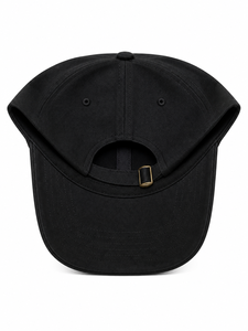 <b>Black</b> 6-Panel Cotton <b>Baseball</b> <b>Cap</b> Unisex Adjustable Solid Color Casual Hat - Product Image 5