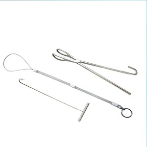 Juego de herramientas veterinarias de acero inoxidable para parideras de ganado (cerdos, cabras, vacas): cuerda, pinza y gancho auxiliar para producción porcina. - Product Image 5