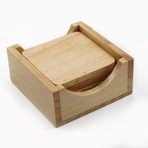 100% Natural Round Wood Coaster Coffee <b>Beer</b> Cups Handcrafted 100 % Solid Wood Coasters - Product Image 2