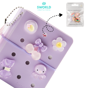 Hole Accessories <b>Cute</b> Resin Hole Cover Charms for <b>Notebook</b> Binder Journal Cover Decoration DIY Accessories - Product Image 3