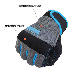 Leather Work <b>Gloves</b> Full Smooth Texture Anti Slip Elastic Wristband General Purpose Safety <b>Gloves</b> - Product Image 5