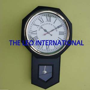 Reloj de Pared de Madera con Diseño Geométrico, Letras Romanas Plateadas, Decoración de Hotel, Accesorios de Pared para Oficina - Product Image 3