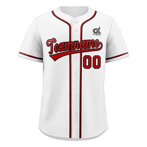 เสื้อเบสบอลสีขาวแบบกำหนดเองปี 2025 แขนสีส้ม แต่งขอบสีเหลือง ติดกระดุม ชุดทีม ปักชื่อและหมายเลขได้ สไตล์โปร ขายส่ง - Product Image 2