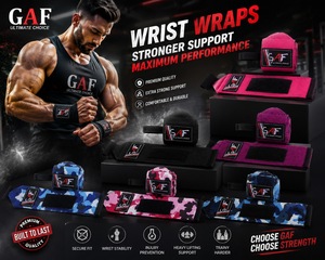 Ceinture de soutien du poignet réglable en néoprène GAF personnalisée pour la musculation, la force athlétique, protection avancée antidérapante, bandeaux absorbants - Product Image 5