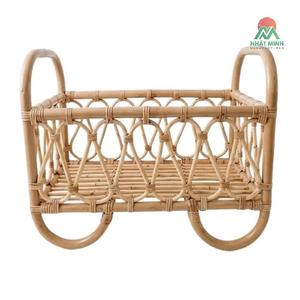 เปลหวายสไตล์ทรอปิคอลธรรมชาติสำหรับเด็กทารก (อายุ 0-3 ปี) – อุปกรณ์ประกอบฉากถ่ายภาพ – เปลตุ๊กตา - Product Image 1